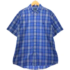 古着 ラルフローレン Ralph Lauren CLASSIC FIT 半袖 ボタンダウン チェックシャツ メンズL相当/eaa553857