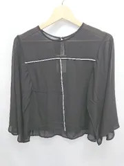 ◇ ⊂ ◎ ●未使用● VACANCY ヴァカンシー タグ付き シアー 長袖 ブラウス プルオーバー サイズF ブラック レディース E  【1411070008732】