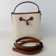 【kate spade new york】ケイトスペードニューヨーク 2way ハンドバッグ ショルダーバッグ ブラウン ホワイト レザー レディース【中古】8-3 41008