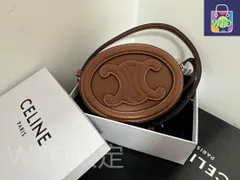 CELINE ミニトリオンフ　シャイニーカーフスキン ショルダーバッグ