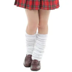 [FUPUTWO] ルーズ ソックス 白 靴下 レディース 女子高生 jk 制服 コスプレ 3サイズ (180cm, ホワイト) [ホワイト] [180cm]
