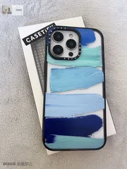 水彩絵の具風 iPhoneケース 手描き風デザイン CASETiFY耐衝撃 透明  ケースティファイ クリア ソフトケース iPhone16/16pro/iPhone16Pro Max/iphone15/14/13/12/11 多機種対応