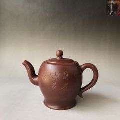 L282」長期保管品 朱泥刻書水注 急須 在銘 - メルカリ