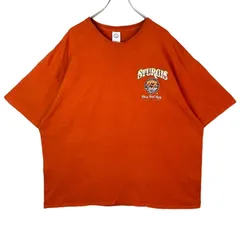 デルタDelta半袖TシャツバイクTシャツBIKEモーターサイクルmotorcycle両面プリントSTURGISオレンジvintageヴィンテージ41216