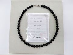 極美品・百貨店購入】天然ジェット ネックレス（保証書・ケース付き 