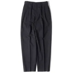COMME des GARCONS コムデギャルソン パンツ サイズ:L ジャガード ストライプ ツータック ウール ワイド テーパード スラックス HP-05008 92AW トラウザー バギー HOMME 田中オム アーカイブ ネイビー 紺のサムネイル