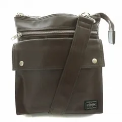 ポーター PORTER 吉田カバン フリースタイル ショルダーバッグ レザー ロゴ 茶 ブラウン 707-07145 /BB