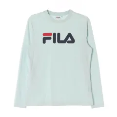 L FILA(フィラ) スカイブルー ビッグロゴ 長袖 Tシャツ