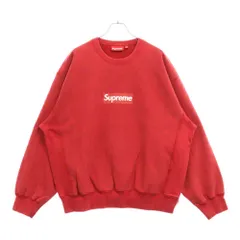 SUPREME (シュプリーム) 25SS Washed Box Logo Crewneck ウォッシュ加工 ボックスロゴ クルーネック トレーナー レッド