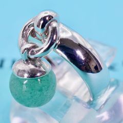 9号 ティファニー 翡翠 ドアノッカー ボールダングル リング/25-743S  