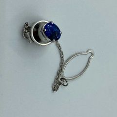 pt900 ブルーサファイア1.28ct タイタック 総重量4.1g