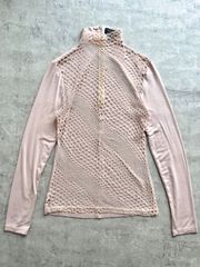 90's dot lace high neck tops