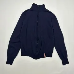 BURBERRY(バーバリー ) メリノ ウール ニット セーター ジップアップ