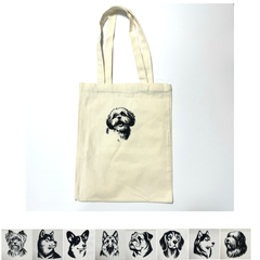 選べる犬の刺繍トートバッグ（A4サイズ）