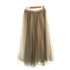 アニュアンス ánuans 24AW シアーボリュームチュールスカート フレア M グレー /MI ■OS