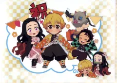 【中古】クリアファイル 集合 A4クリアファイル 「鬼滅の刃×ufotable Cafe/マチ★アソビCAFE 我妻善逸誕生祭2021」