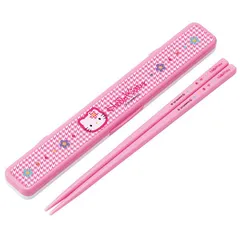 ハローキティ「カオハナ/抗菌音のならない箸・箸箱セット 箸18cm」