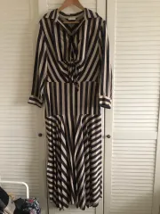 新品 SANDRO ストライプシャツワンピース sandro サンドロ レース ストライプ シャツ ワンピース☆新品タグ付き