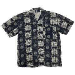 ポロラルフローレン 和柄 総柄 オープンカラーシャツ アロハ ブラック