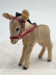 送料無料★シュタイフ★Donkey 12cm オールID's完品★ベルベットのロバ/驢馬/ドンキー★アンティーク/ビンテージ★Steiff