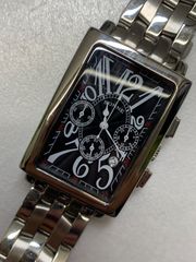 美品 稼働品》 ゾンネ メンズ腕時計 レクタンギュラー クロノグラフ 