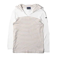 Le minor ルミノア Tシャツ サイズ:0 セーラーカラー ロングスリーブ ボーダー カットソー 長袖 ベージュ ホワイト トップス Tシャツ 長袖 フランス製 ブランドのサムネイル