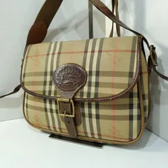 バーバリー BURBERRY キャンバス レザー ノバチェック イングランド製 ビンテージ 斜め掛け 肩掛け ショルダーバッグ ベージュ 3500617e20250307