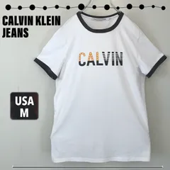カルバンクライン Calvin Klein Jeans★リンガーTシャツ★ロゴプリント★USAメンズM  2405M014