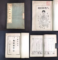 絵入 健康法◆若がへる無病強健法◆人体解剖図 いろは四十八病全治妙法 戦前 大正時代物 浮世絵UKIYOE 骨董 古美術 古文書 和本 古書#和本～江戸屋～