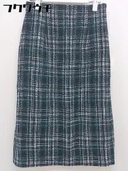 ◇ ◎ MEW'S REFINED CLOTHES タグ付き 膝下丈 タイト ナロー スカート サイズM グリーン系 ブラック レディース  【中古】 【1110210008044】