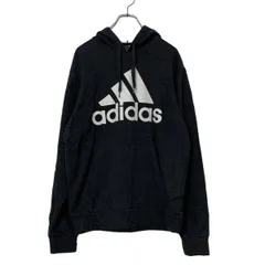 adidas GOLF スウェット ロゴ プリント パーカー フーディー S ブラック アディダス 裏起毛 古着卸 アメリカ仕入 a509-5545