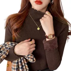 ☆ ブラウン ☆ あったか裏起毛 ハイネック カットソー 長袖 レディース ハイネック タートルネック tシャツ 裏起毛 シャツ トップス あったか 防寒 インナー 秋冬 プルオーバー ゆったり 無地 厚手 暖かい 上品 通勤 レディースファッション