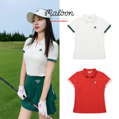 MALBON 夏 新作 ゴルフ ウェア レディース 半袖Tシャツ アウトドア スポーツ POLO カジュアル 軽量 通気性