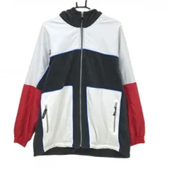 【美品】ダンロップ ジップパーカー 白×グレー×レッド 裏起毛 ジャケット  メンズ MA ゴルフウェア DUNLOPのサムネイル