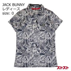 JACK BUNNY 잭 버니 × MARVEL COMICS 반소매 폴로 셔츠 아메코미 총무늬 화이트계 0 [240101145924]#
