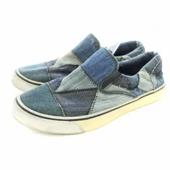 ディーゼル DIESEL VANSIS W スリッポン デニム パッチワーク US9 インディゴブルー /KU●Dのサムネイル