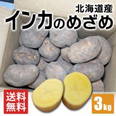 インカのめざめ　じゃがいも　ホクホク　濃厚　甘い　黄金　北海道産　約3kg　S～Lサイズ　馬鈴薯　丸進青果セレクト