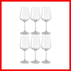 ワイングラス 6個セット 350ml 食洗機対応 クリスタレックス ボヘミアングラス SANDRA ガラス  40728-350-6