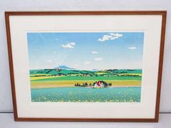 本間武男 シルクスクリーン 高原 直筆サイン 版画 - メルカリ