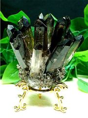 AAA級【魔除け】高透明度◆天然モリオン(黒水晶）クラスターB84C6/102C06C