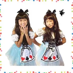 【人気商品】各サイズ(ＸＬ（130~140㎝）) 女の子 キッズコスチューム なりきり カチューシャセット ドレス 【Dream-studio】不思議の国のアリス風
