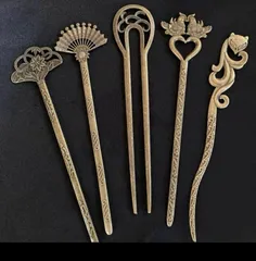 5番　5点セット、古風かんざし　ヘアピン、簪、髪飾り、着物、和装小物