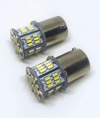 デコトラ屋 正規品 高輝度 24V専用 S25 BA15S シングル球  LED 54連搭載 ホワイト 2個セット マーカー球 バスマーカー 日野 デュトロ レンジャー レンジャープロ プロフィア いすゞ エルフ フォワード ギガ