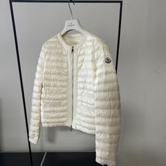 モンクレール MONCLER ダウンジャケット★ノーカラーダウン★ホワイト★サイズ0