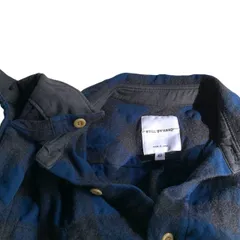 【送料無料】"Still by hand" Check Shirts (Asymmetry) 関連イメージワード：縮絨 シャツ Junya watanabe ジュンヤワタナベ Araki yuu アラキユウ アルチザン ウール チェック 青 黒 アシンメトリーのサムネイル