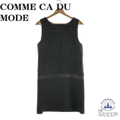 【訳アリ】 COMME CA DU MODE コムサデモード ワンピース ノースリーブ 切替 ブラック キュプラ 901-489 送料無料