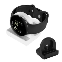 【ピタッと置くだけ スマート充電】Google Pixel Watch 充電スタンド 卓上 シリコン ピクセルウォッチ 充電器 ホルダー ケーブル収納 _b
