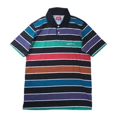 ソラチャン　シュプリーム ストライプ ビッグロゴ ポロシャツ 入手困難 Supreme 'Striped Knit Polo'ニットポロシャツ ストライプ