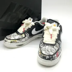 NIKE ナイキ スニーカー AIR FORCE 1 PEACEMINUSONE AQ3692-001 ローカット シューズ メンズ 27.5cm ブラック マルチ 靴 B14033◆