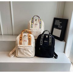 2025 年新作 ハイセンス 女子用バックパック | アウトドア旅行用バッグ ファッションで使える通勤バッグ 大容量ママバッグ | ブラック / ホワイト × パープル / ホワイト × オレンジ